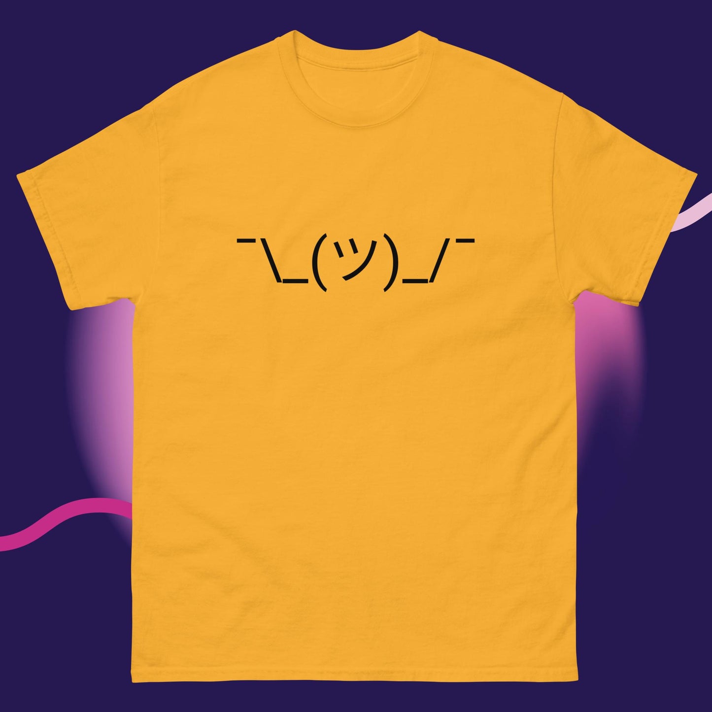 Shrugging ascii art tee