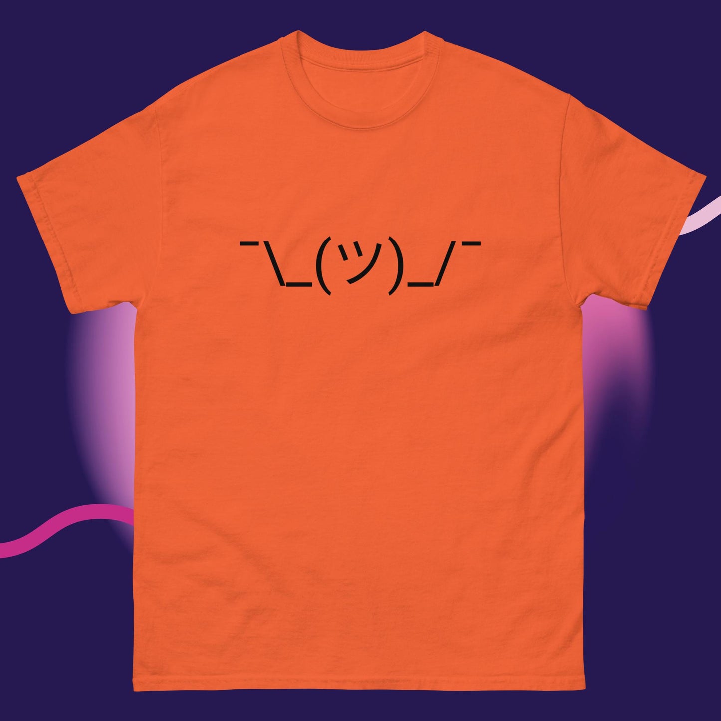 Shrugging ascii art tee