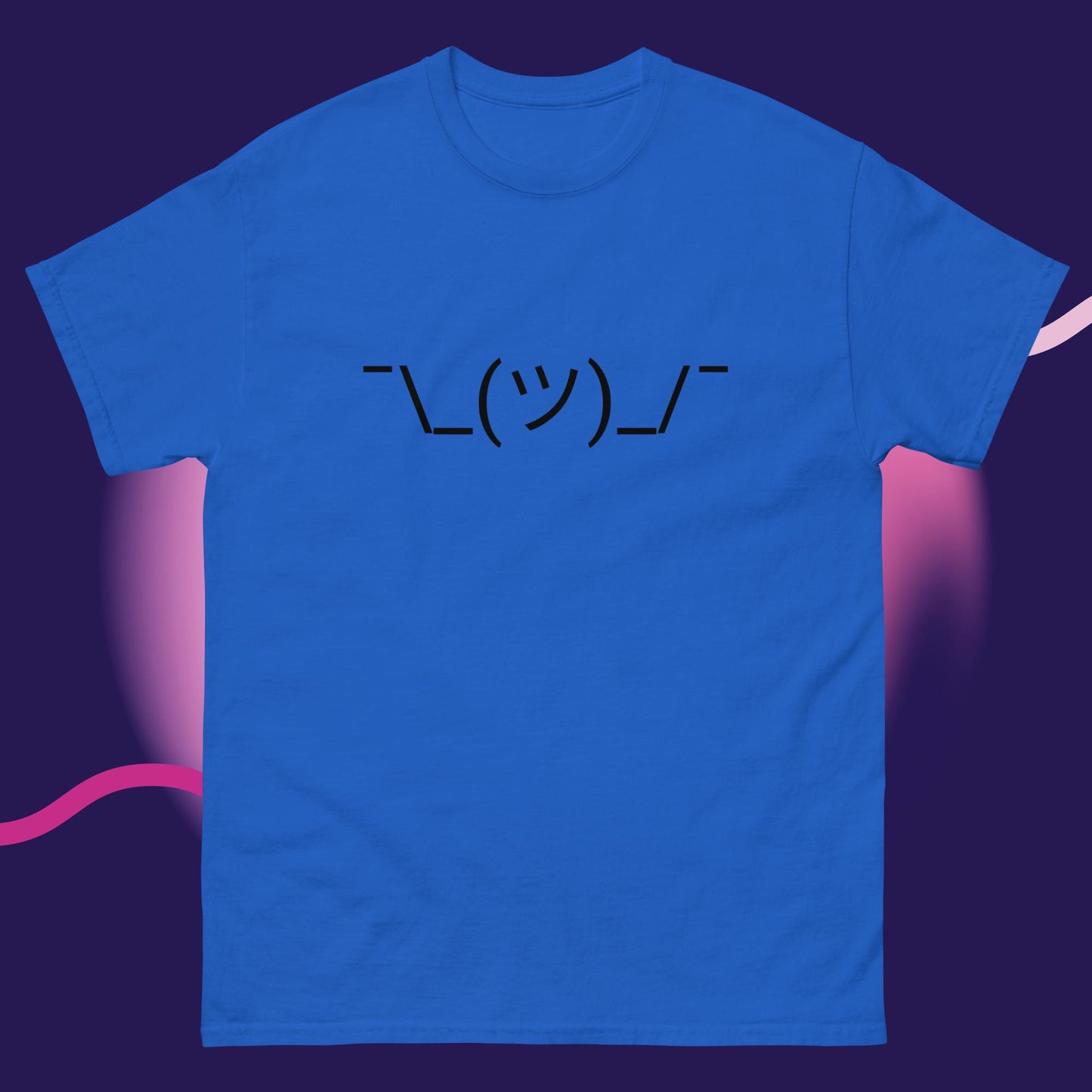 Shrugging ascii art tee