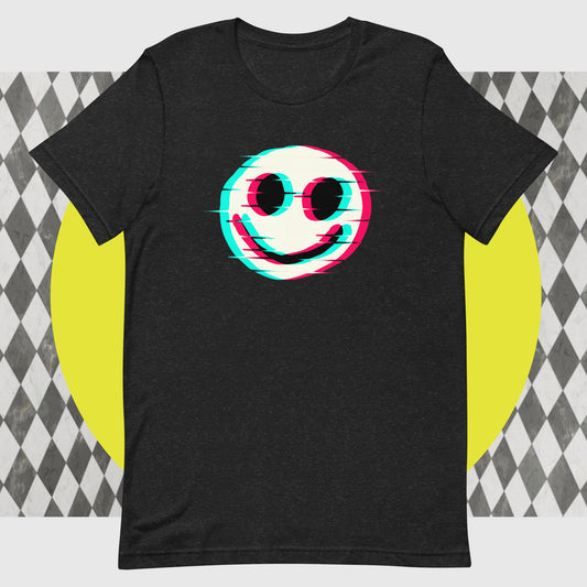 Glitch Smiley Face Unisex t-shirt