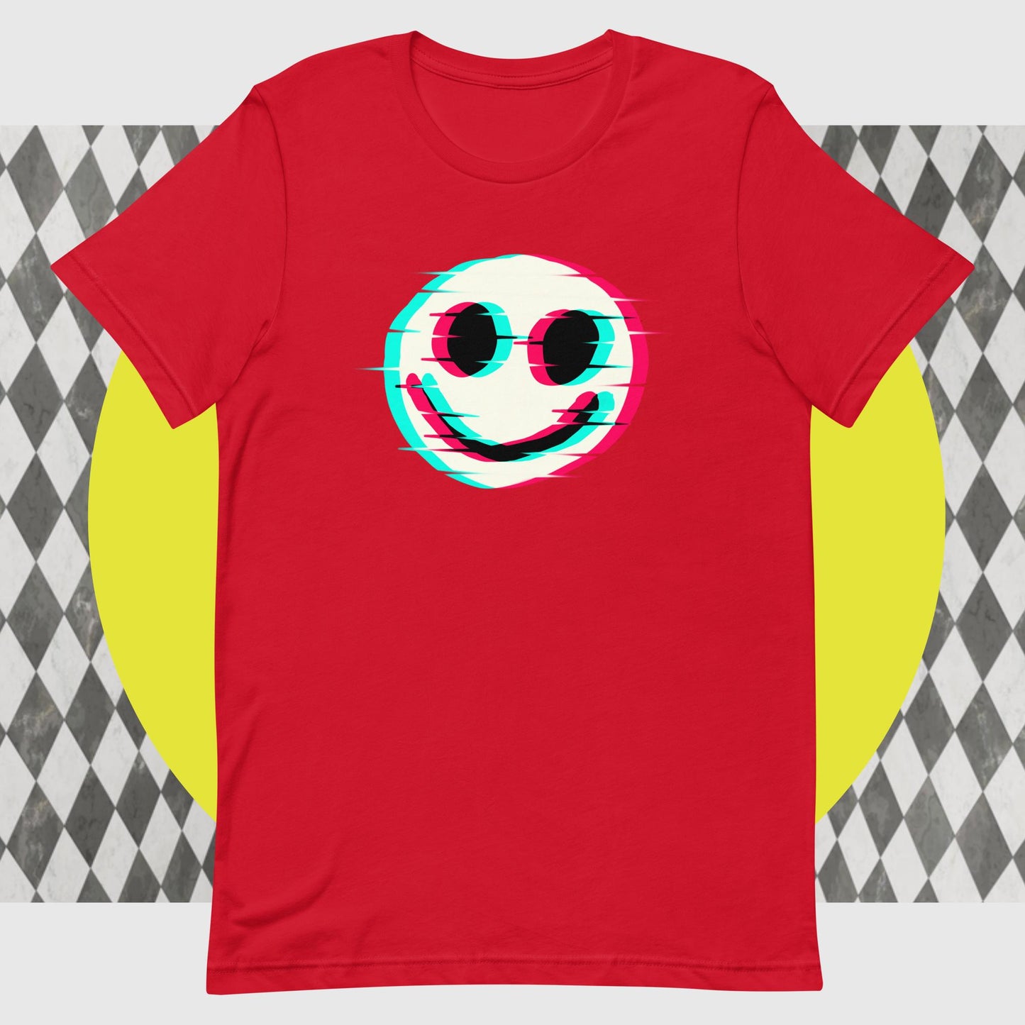 Glitch Smiley Face Unisex t-shirt