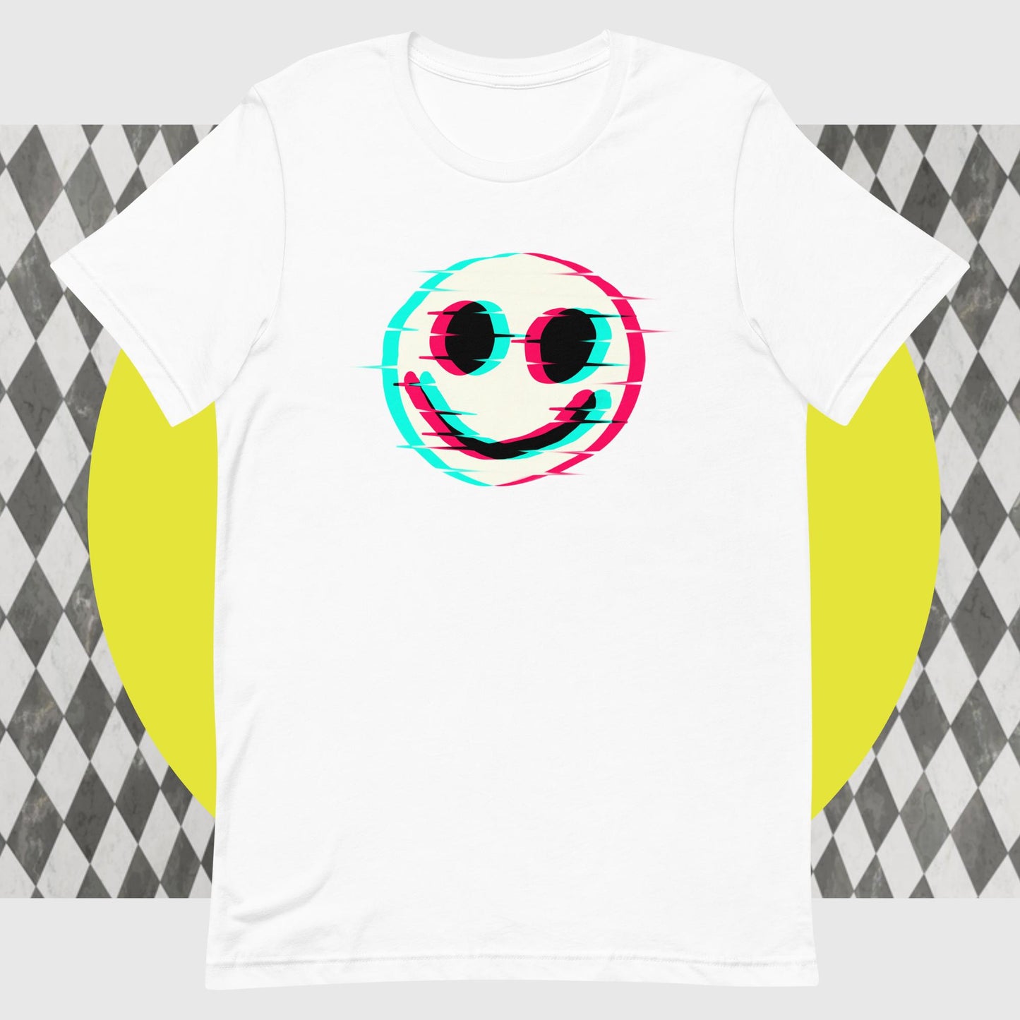 Glitch Smiley Face Unisex t-shirt