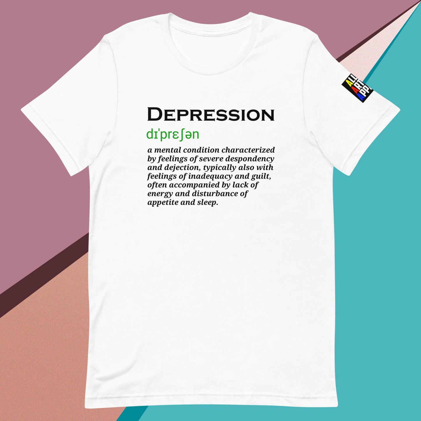 Depression Description Unisex t-shirt